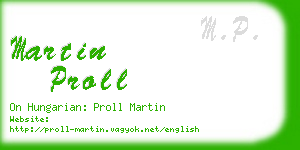 martin proll business card